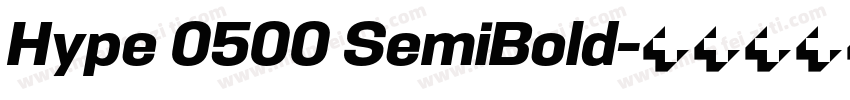 Hype 0500 SemiBold字体转换